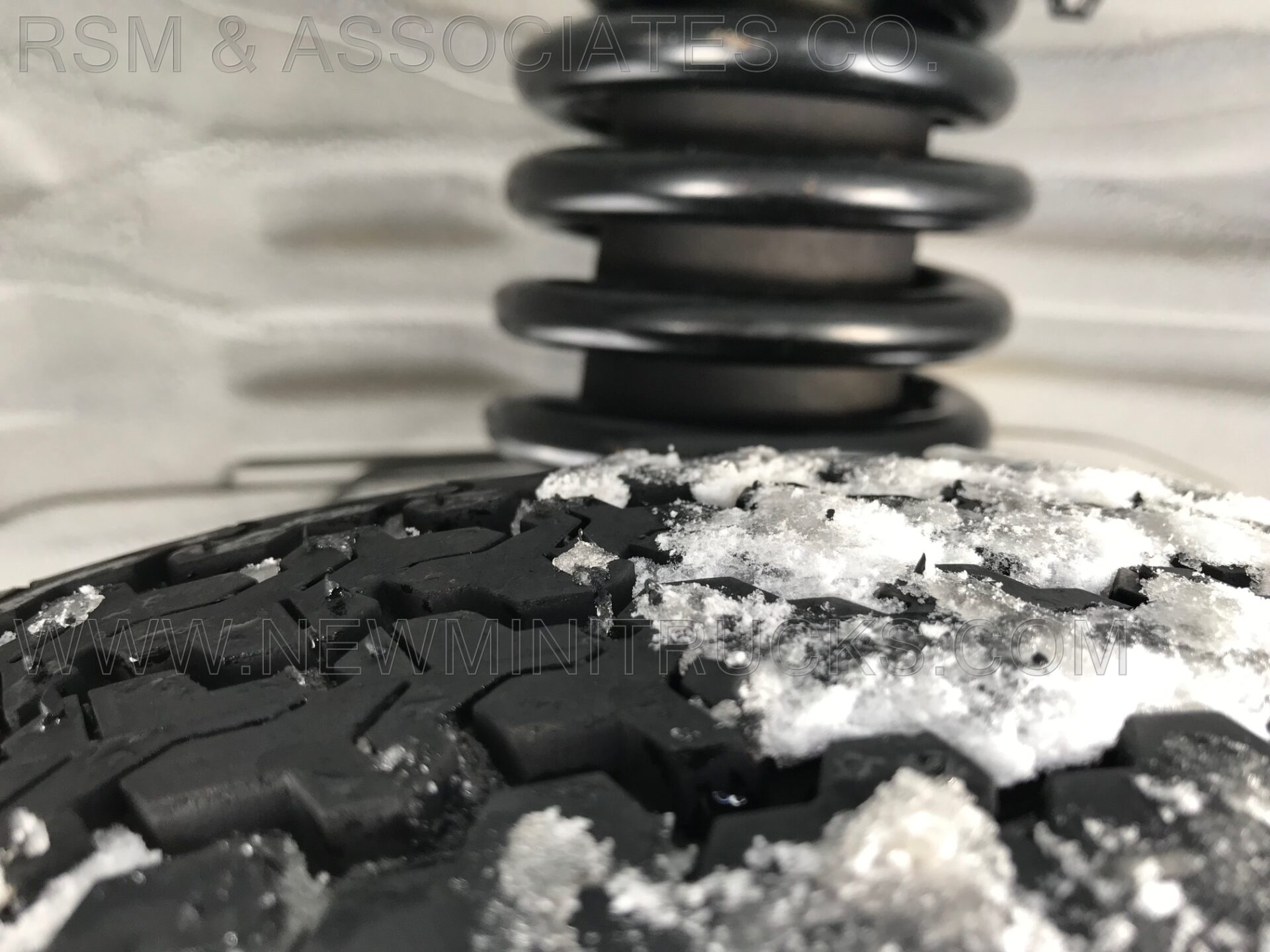 snow on a tire