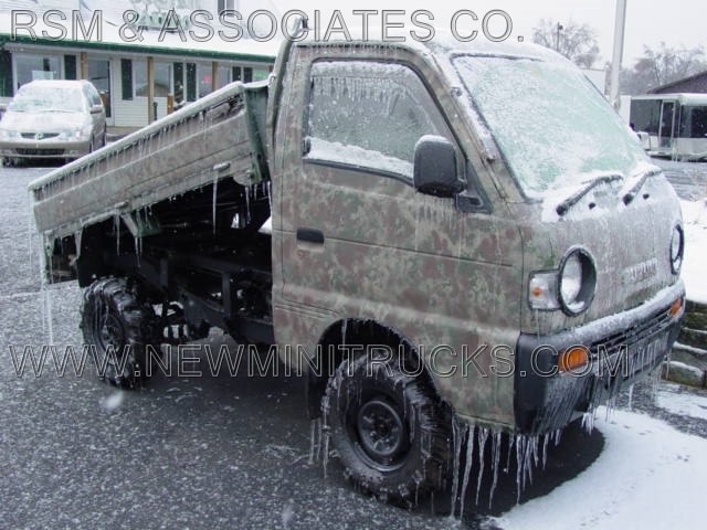 a frozen mini truck