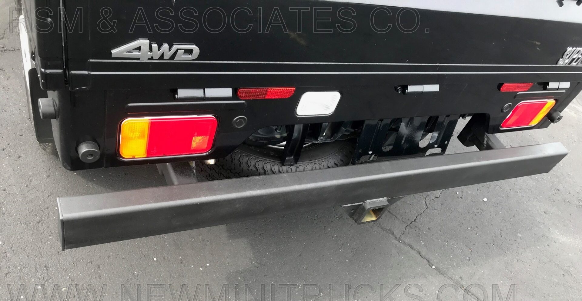 back bumper of a black truck