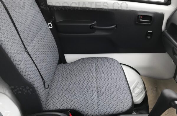 A car seat with the door open and the passenger side.